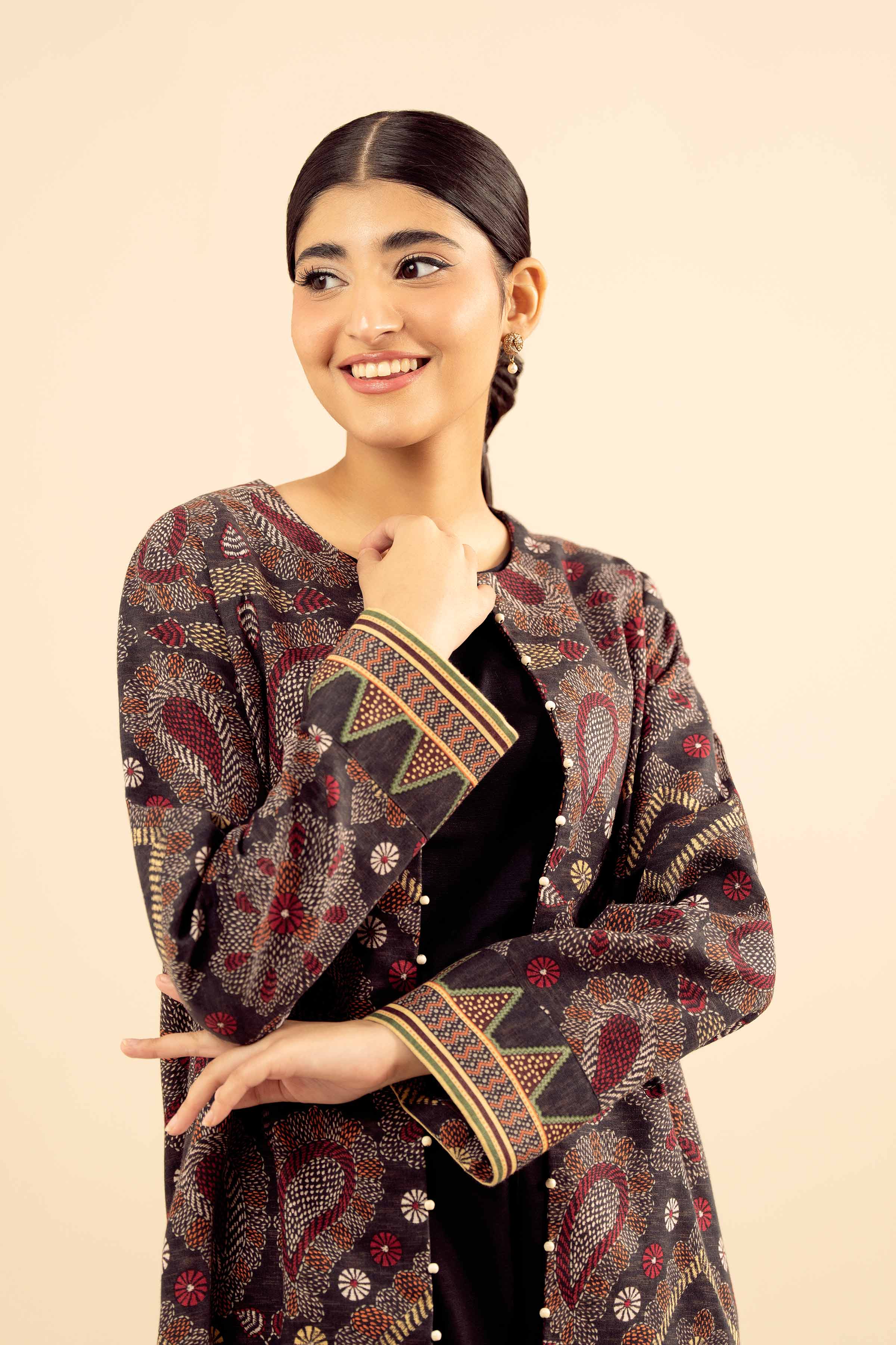 NISHATUAE - Multi Printed Karandi Ready to wear Jacket