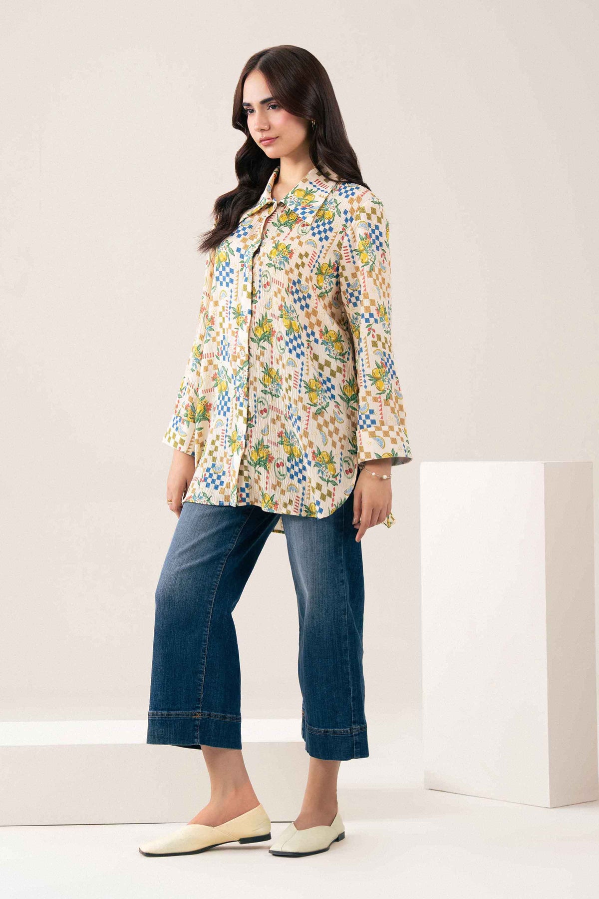 Printed Shirt - ST1J-AURA26WV3-3 for Women - Pret Collection | Nishat UAE | Shop Online