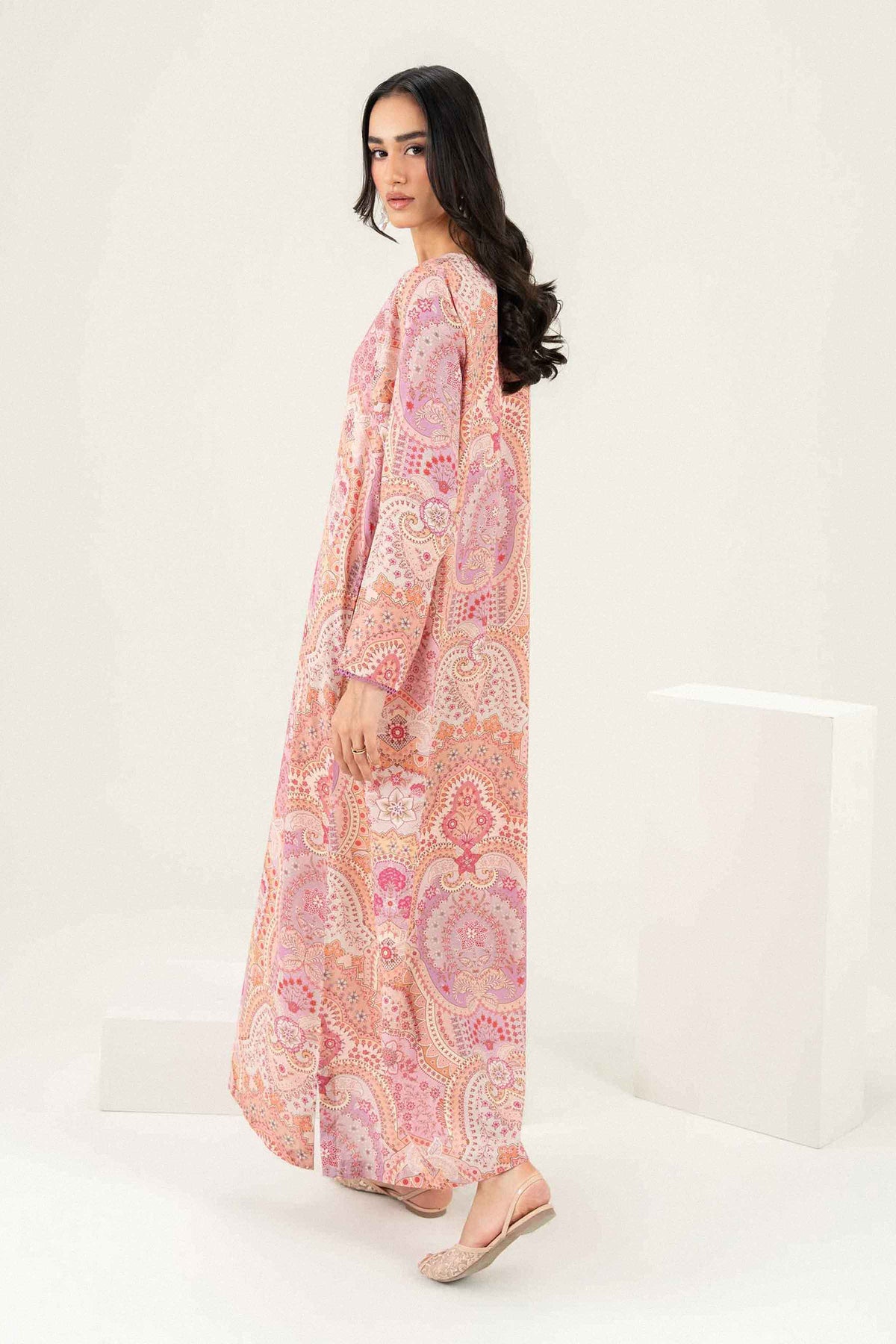 Printed Jalabiya - ST1S-JALA26WV1-4 for Women - Pret Collection | Nishat UAE | Shop Online
