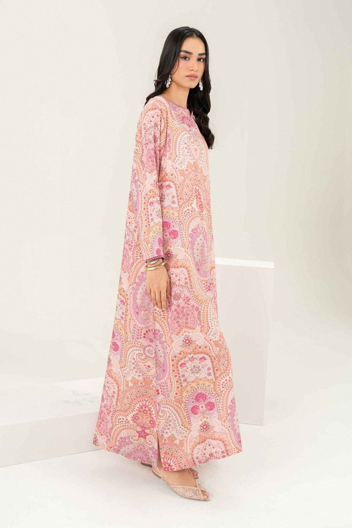Printed Jalabiya - ST1S-JALA26WV1-4 for Women - Pret Collection | Nishat UAE | Shop Online