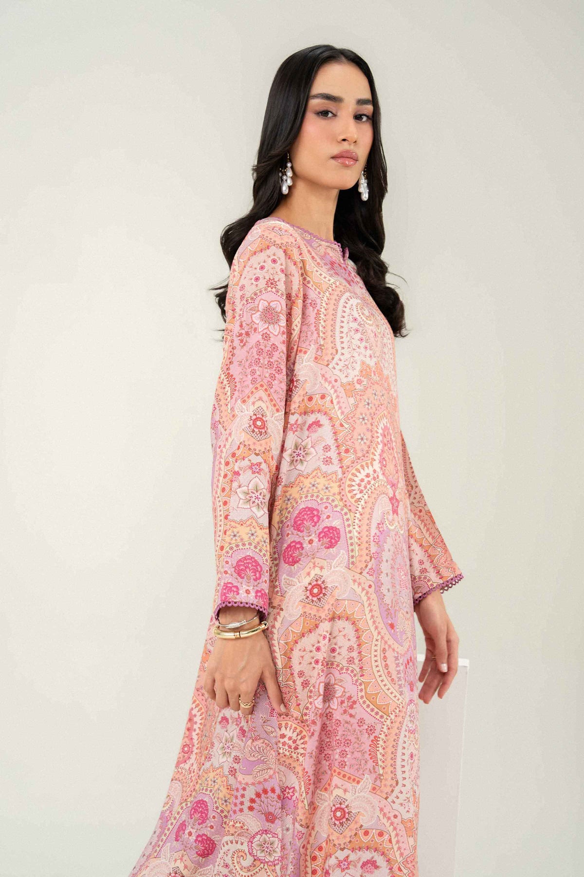 Printed Jalabiya - ST1S-JALA26WV1-4 for Women - Pret Collection | Nishat UAE | Shop Online