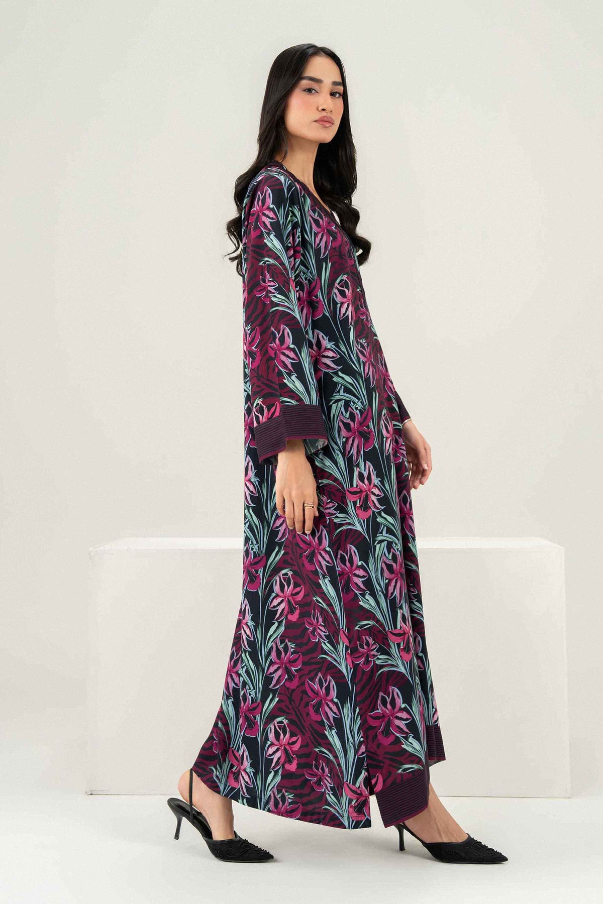 Printed Jalabiya - ST1S-JALA26WV2-14 for Women - Pret Collection | Nishat UAE | Shop Online