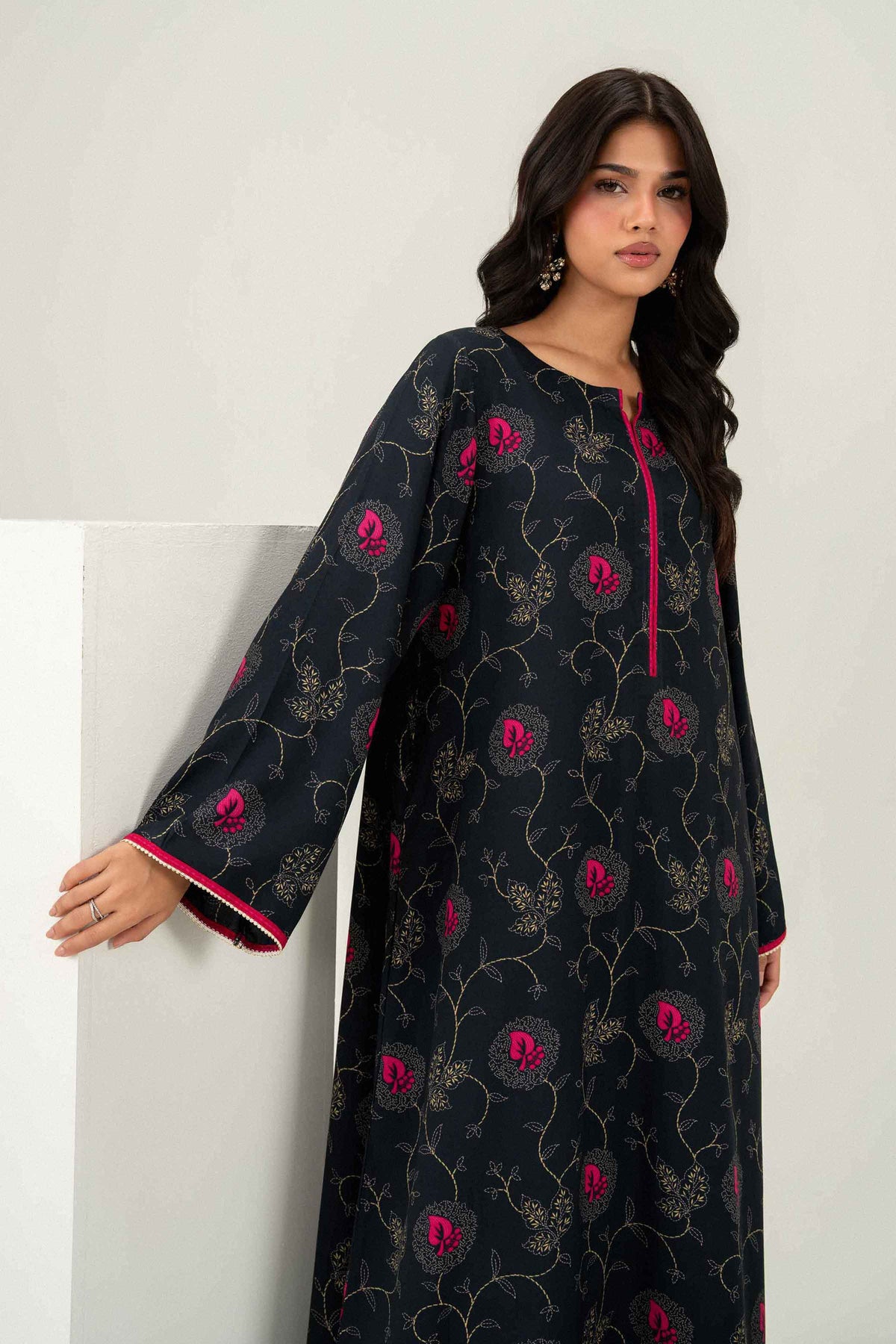 Printed Jalabiya - ST1S-JALA26WV2-3 for Women - Pret Collection | Nishat UAE | Shop Online