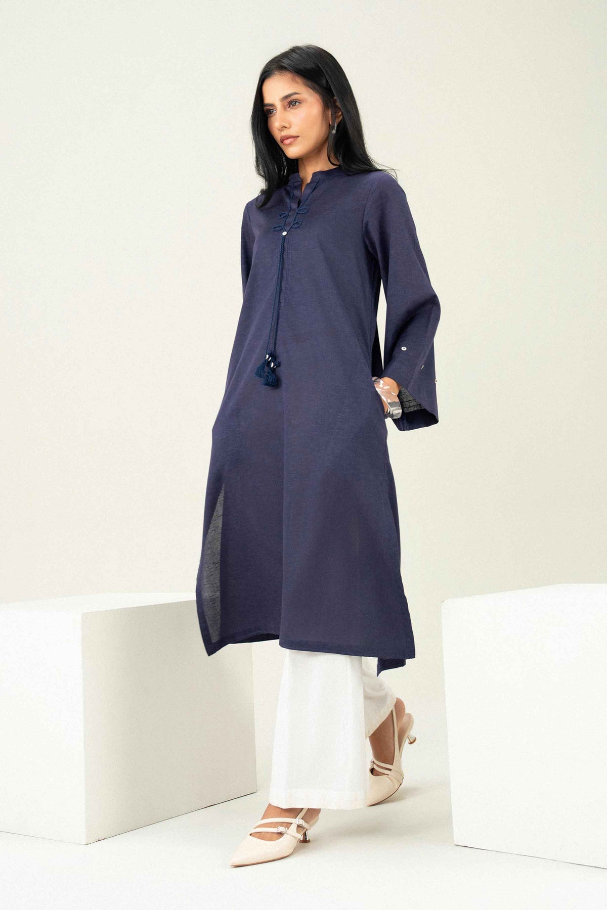 Solid Shirt - ST1S-PRET26WV2-4 for Women - Pret Collection | Nishat UAE | Shop Online