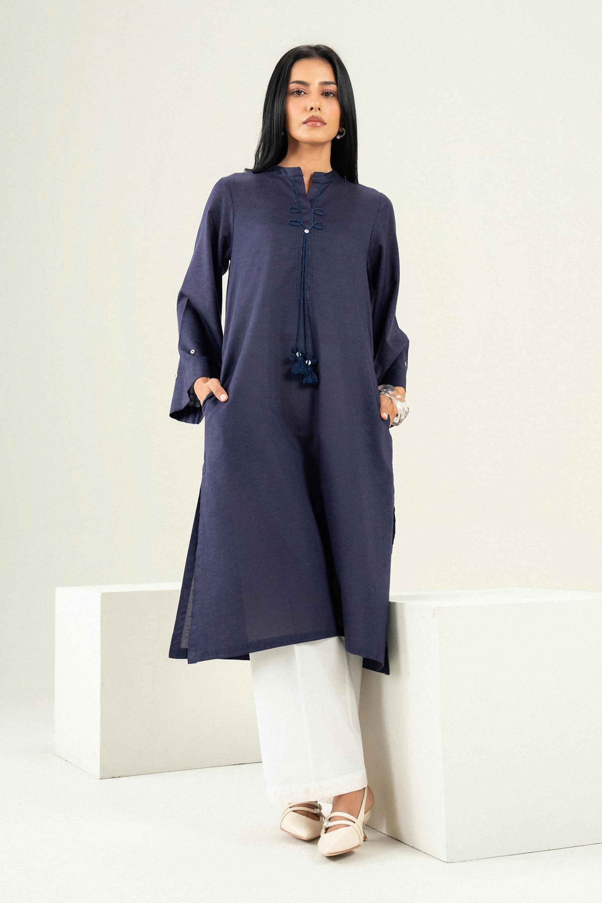 Solid Shirt - ST1S-PRET26WV2-4 for Women - Pret Collection | Nishat UAE | Shop Online