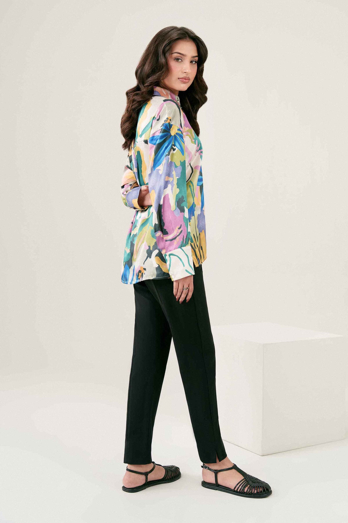 Multi Printed Shirt in Silk ready-to-wear