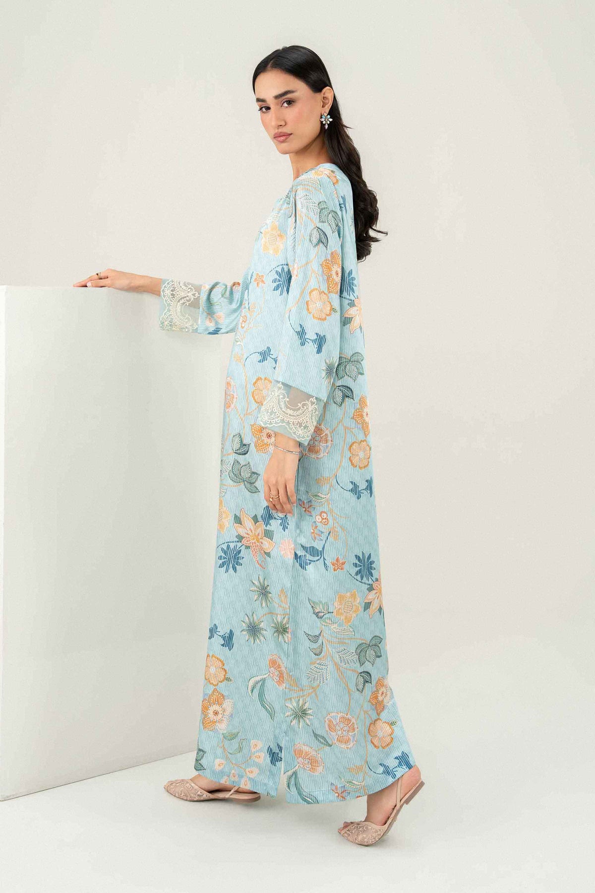 Printed Embroidered Jalabiya - ST1SE-JALA26WV1-5 for Women - Pret Collection | Nishat UAE | Shop Online