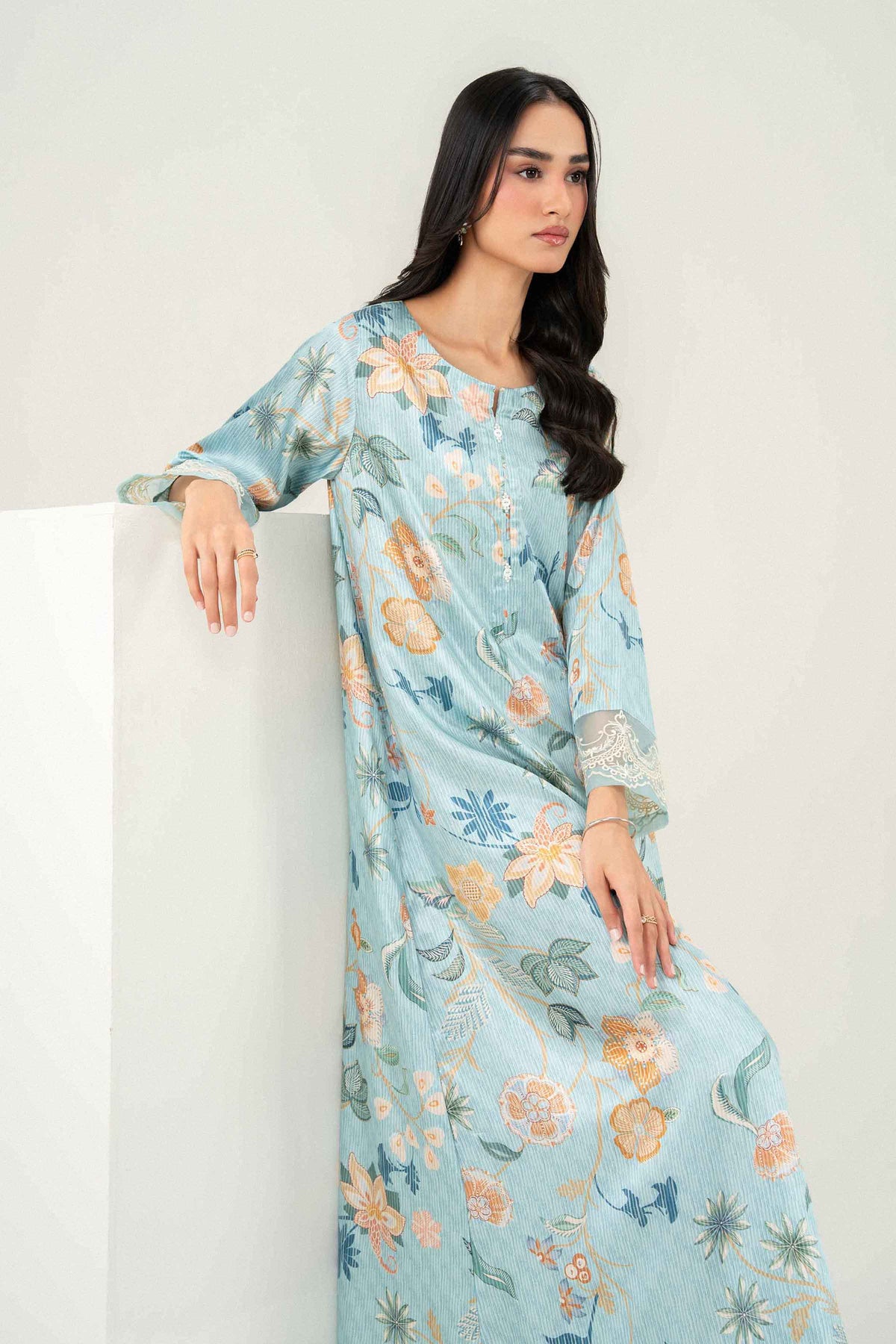 Printed Embroidered Jalabiya - ST1SE-JALA26WV1-5 for Women - Pret Collection | Nishat UAE | Shop Online