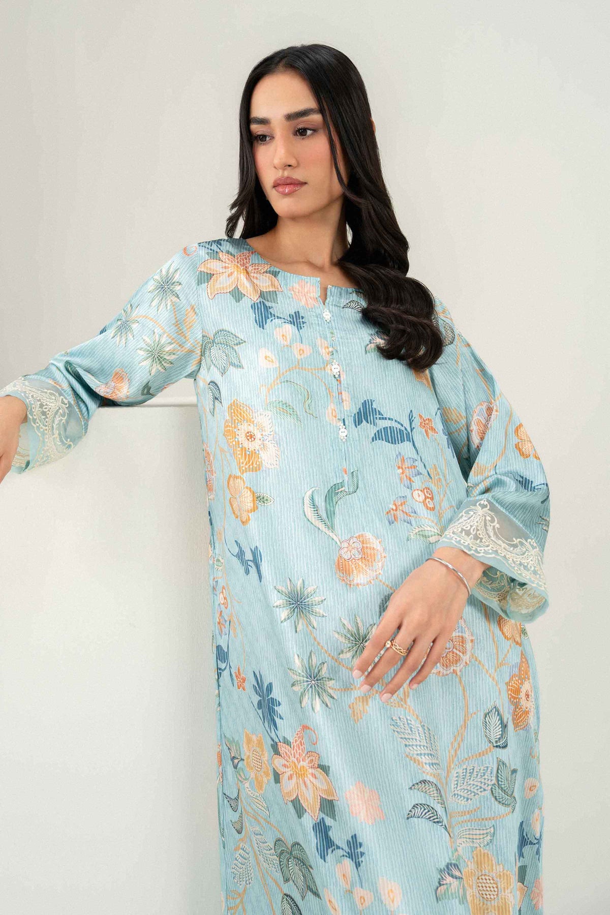 Printed Embroidered Jalabiya - ST1SE-JALA26WV1-5 for Women - Pret Collection | Nishat UAE | Shop Online