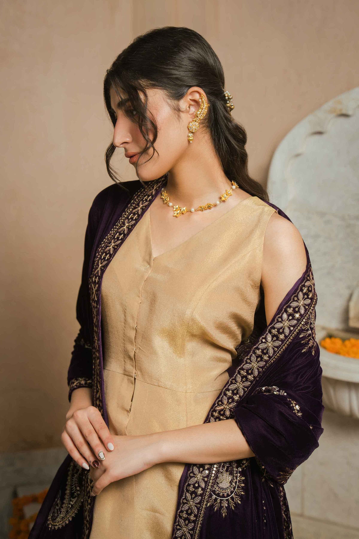 Embroidered Shawl - ST1SE-LUXE26WV1-7