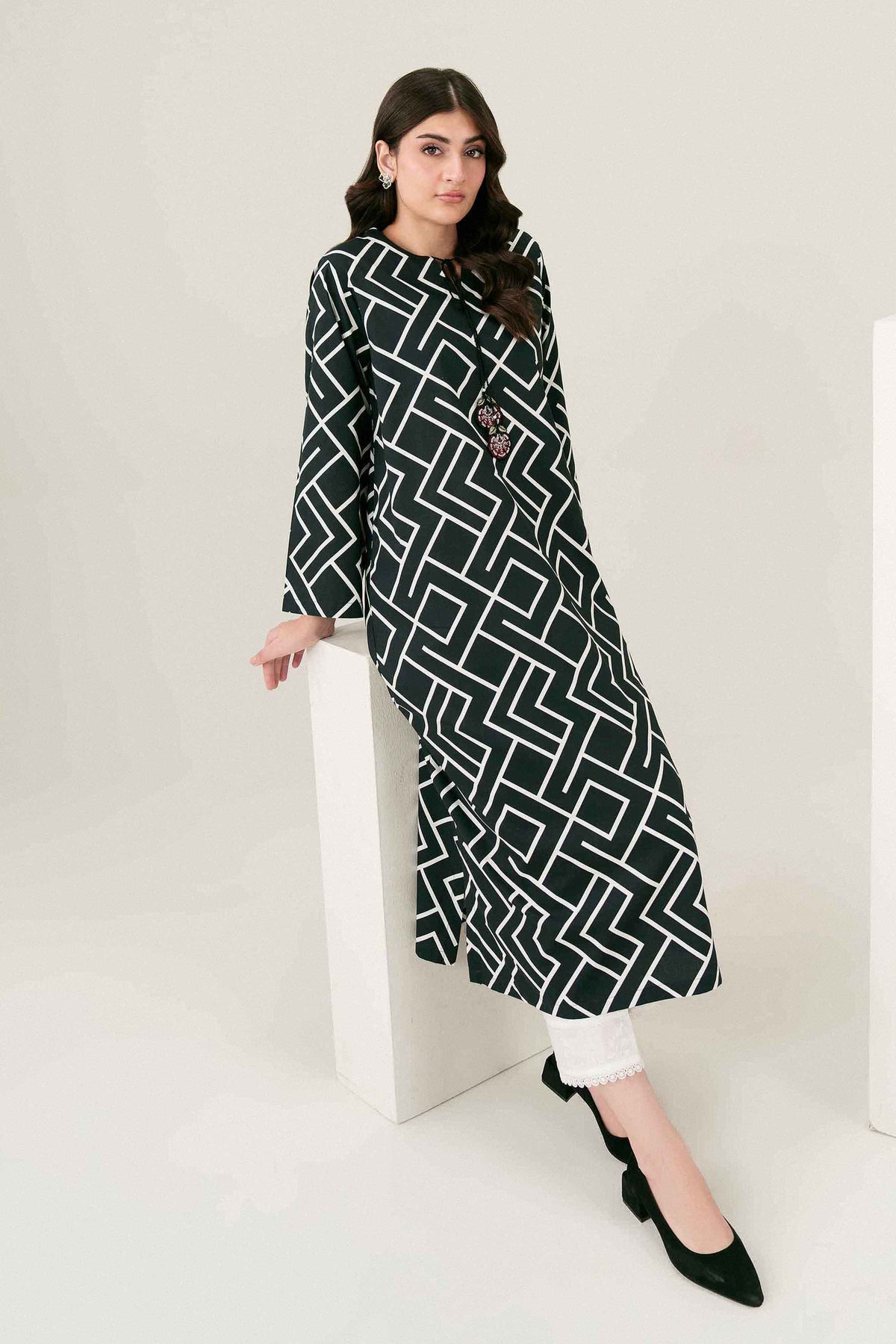 Printed Shirt - ST1SE-PRET26WV1-2 for Women - Pret Collection | Nishat UAE | Shop Online