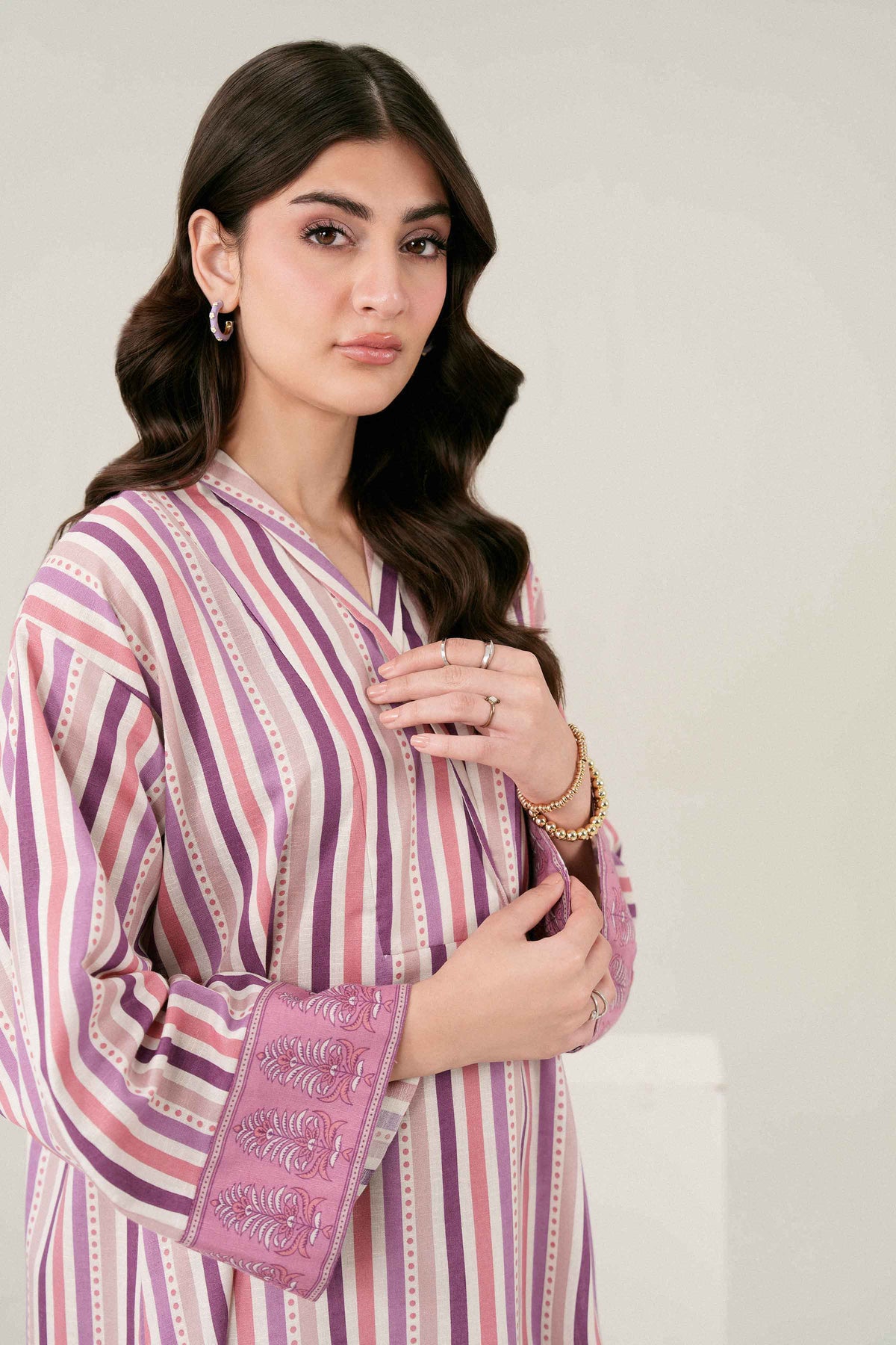 Printed Shirt - ST1SE-PRET26WV1-7 for Women - Pret Collection | Nishat UAE | Shop Online