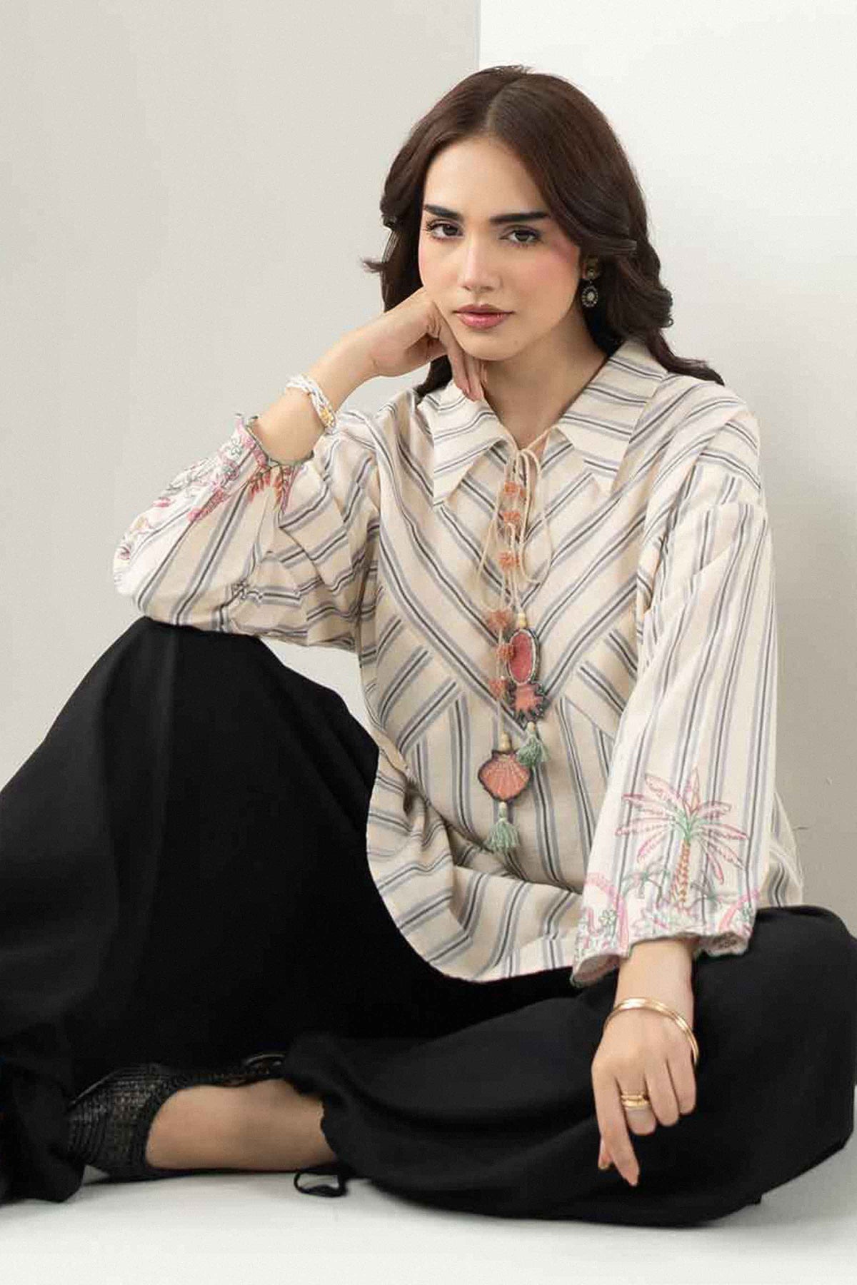 Printed Embroidered Tunic - ST1SE-PRET26WV2-11