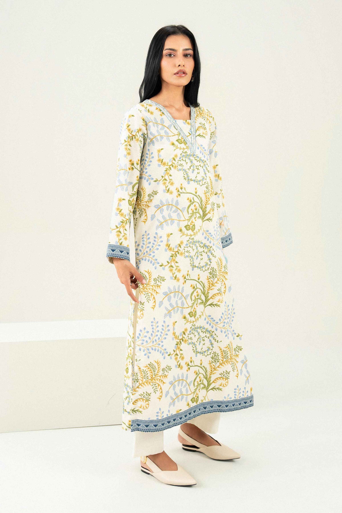 Printed Embroidered Shirt - ST1SE-PRET26WV2-2 for, - Pret Collection | Nishat | Shop Online