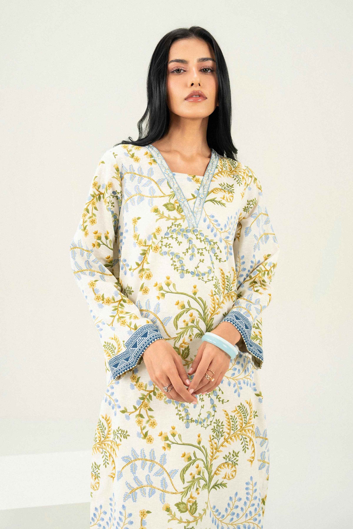 Printed Embroidered Shirt - ST1SE-PRET26WV2-2 for, - Pret Collection | Nishat | Shop Online