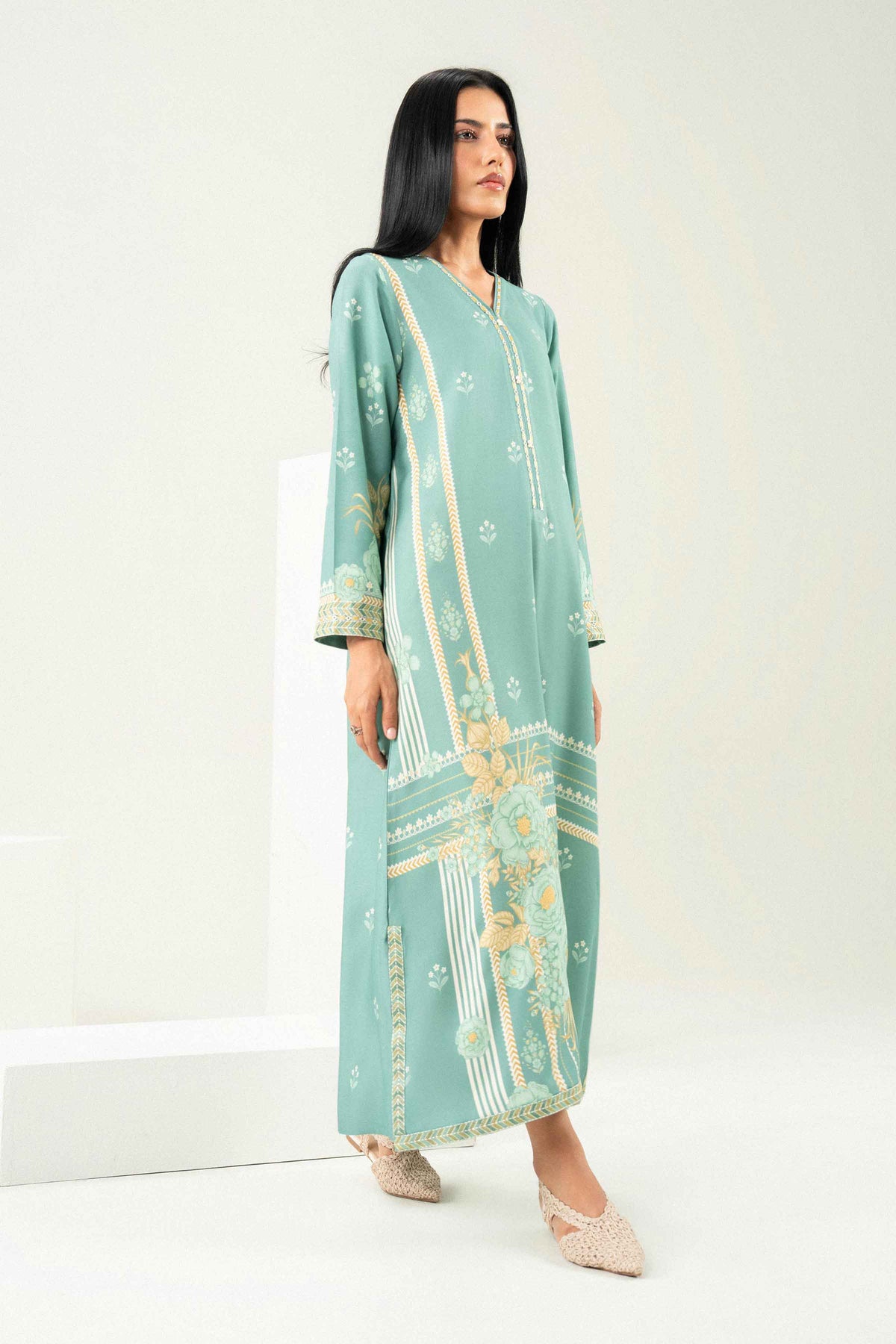 Printed Embroidered Shirt - ST1SE-PRET26WV2-22