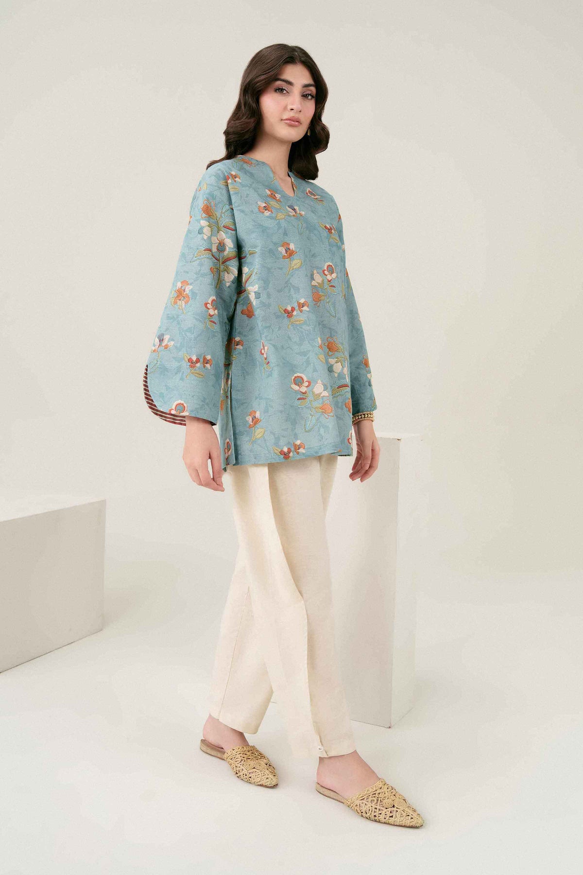 Printed Shirt - ST1SE-PRET26WV3-6 for Women - Pret Collection | Nishat UAE | Shop Online