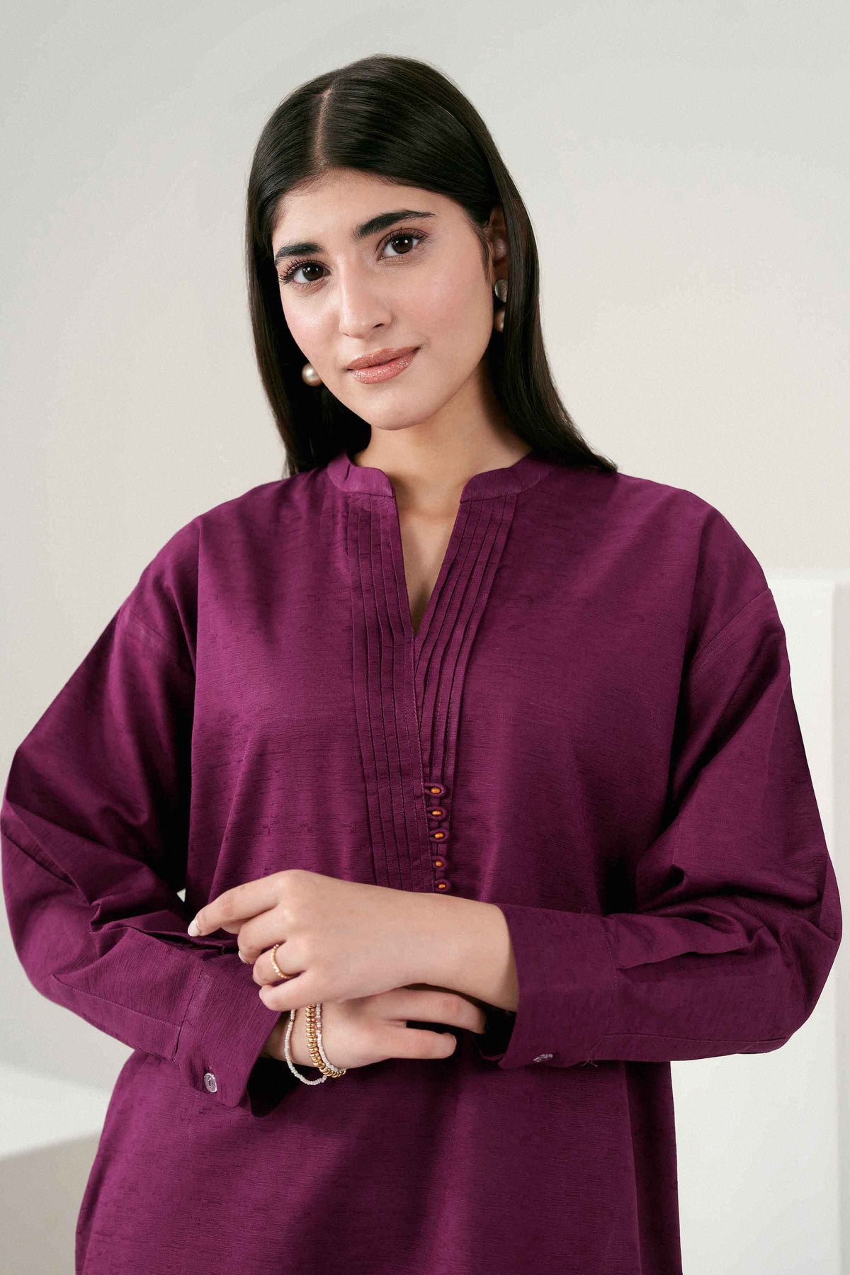 Purple 2-Piece Solid Suit in Jacquard ready-to-wear