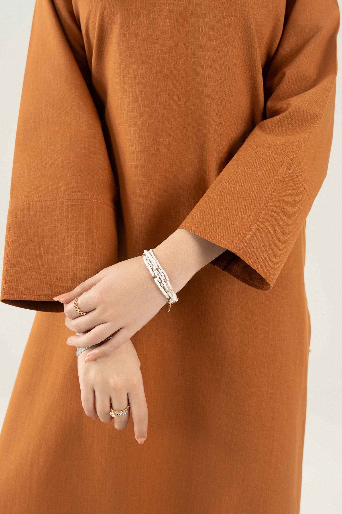 Brown Solid Shirt in Yarn Dyed ready-to-wear