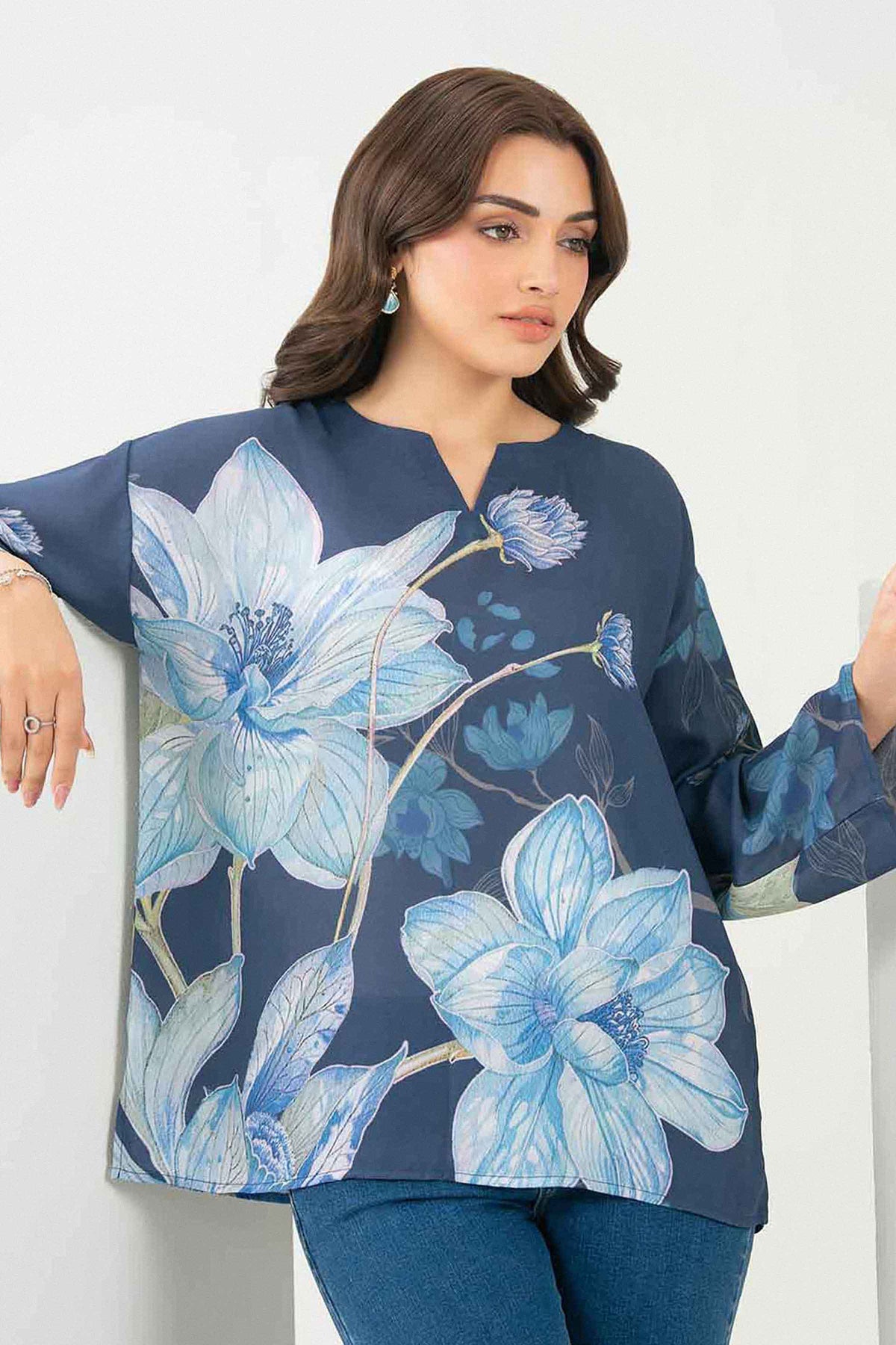 Printed Tunic - ST2STE-AURA26WV2-3 for Women - Pret Collection | Nishat UAE | Shop Online