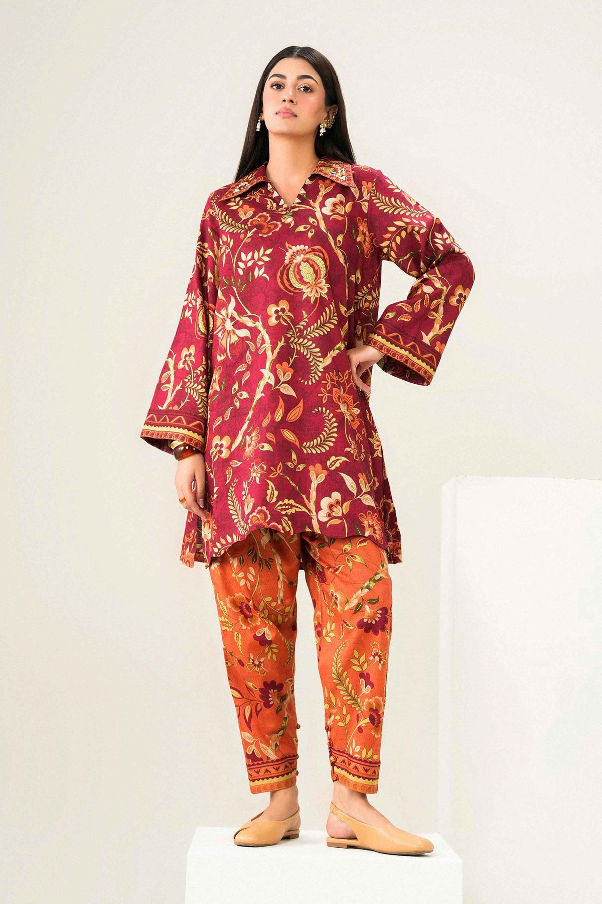 2 Piece - Printed Embroidered Suit - ST2STE-PRET26WV1-7 for, - Pret Collection | Nishat | Shop Online