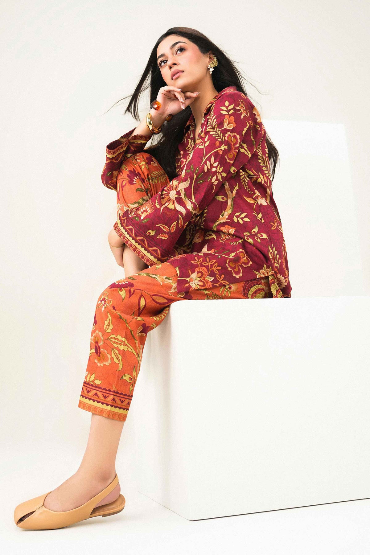 2 Piece - Printed Embroidered Suit - ST2STE-PRET26WV1-7 for, - Pret Collection | Nishat | Shop Online
