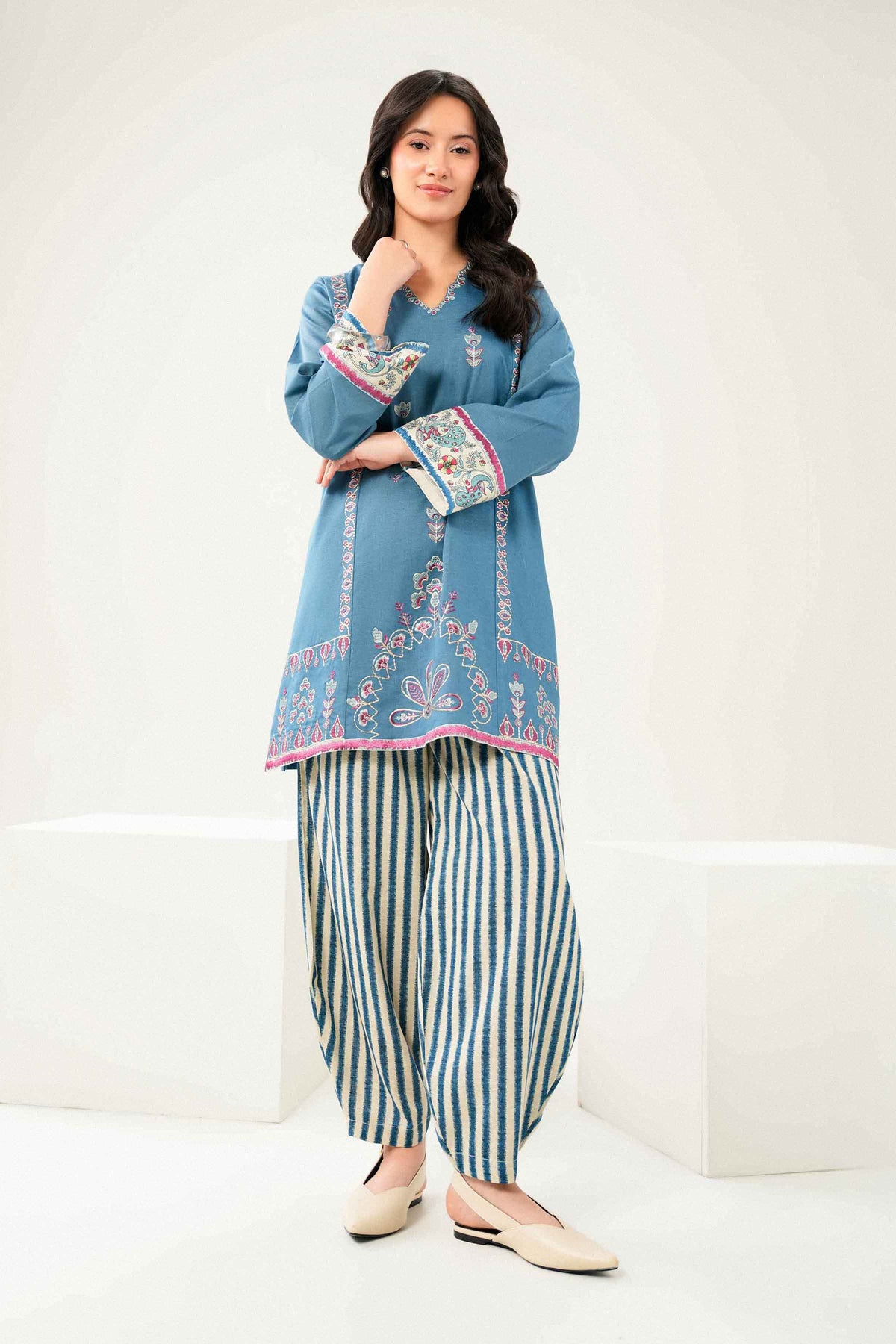 2 Piece - Printed Embroidered Suit - ST2STE-PRET26WV2-22 for Women - Pret Collection | Nishat UAE | Shop Online