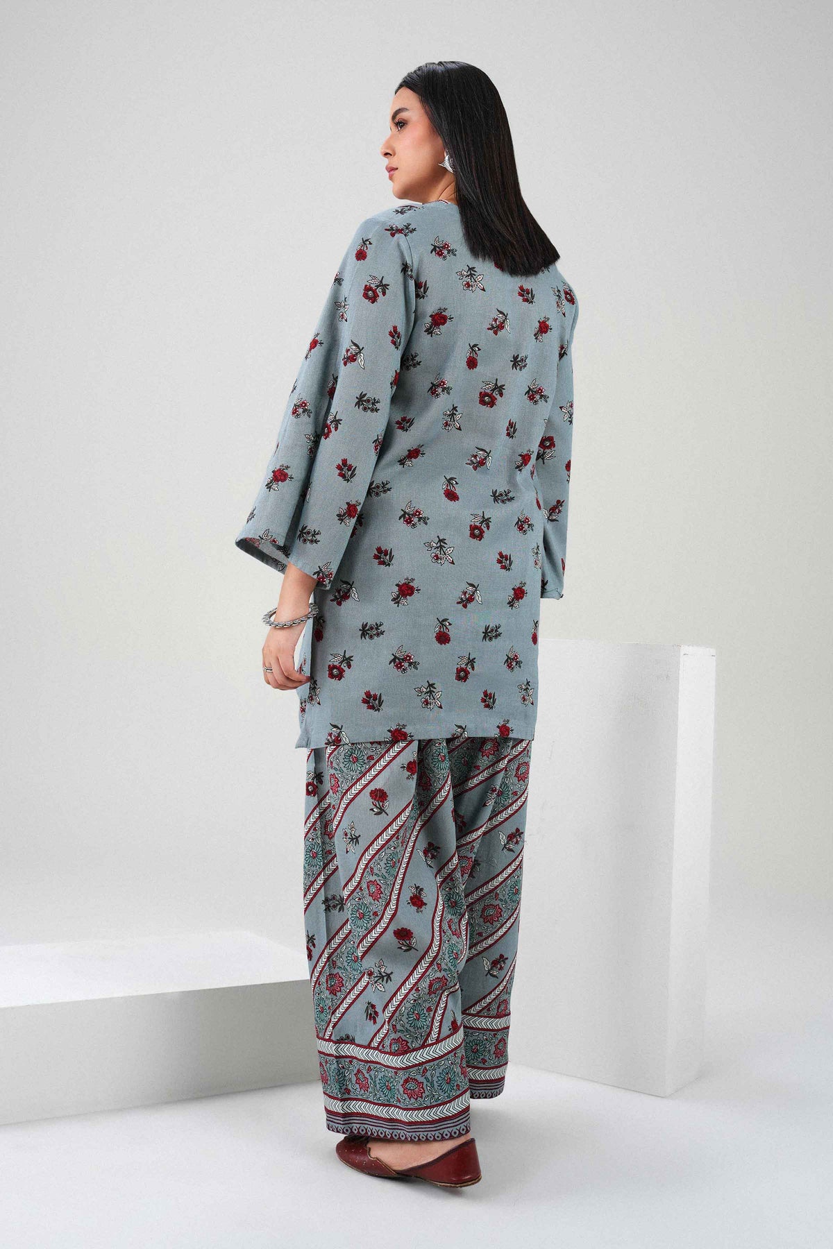 2 Piece - Printed Embroidered Suit - ST2STE-PRET26WV2-42