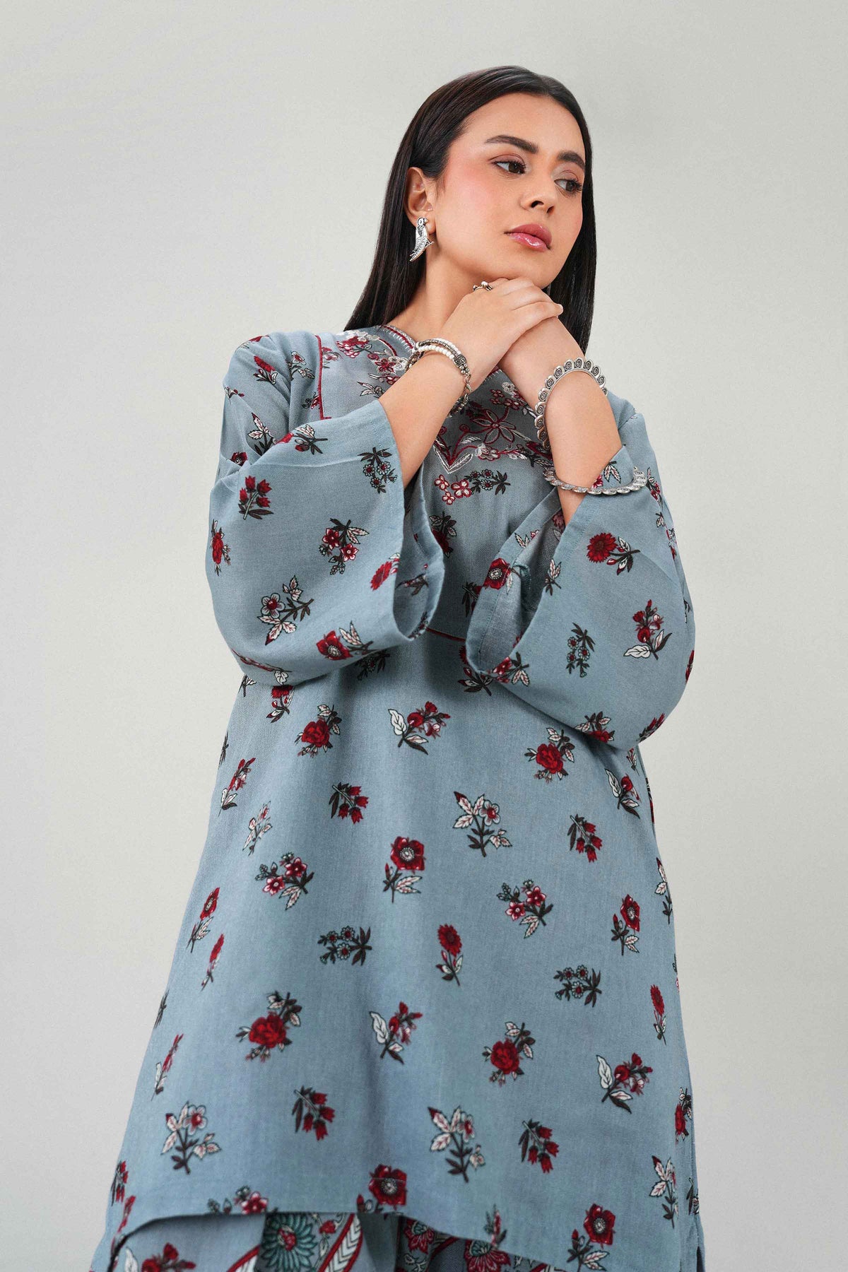 2 Piece - Printed Embroidered Suit - ST2STE-PRET26WV2-42