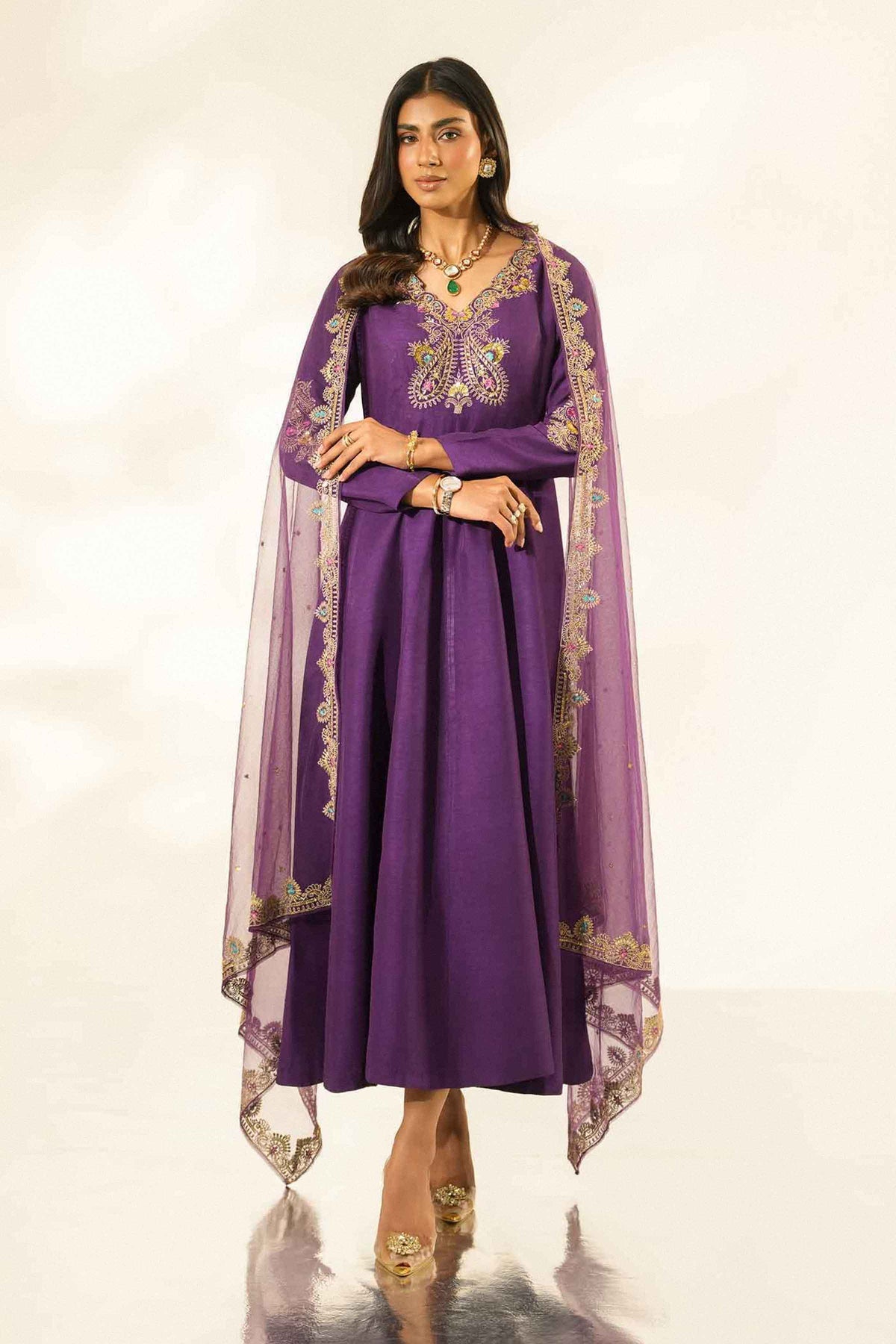2 Piece - Embroidered Suit - ST3DDE-LUXE26WV2-1 for Women - Luxury Pret Collection | Nishat UAE | Shop Online