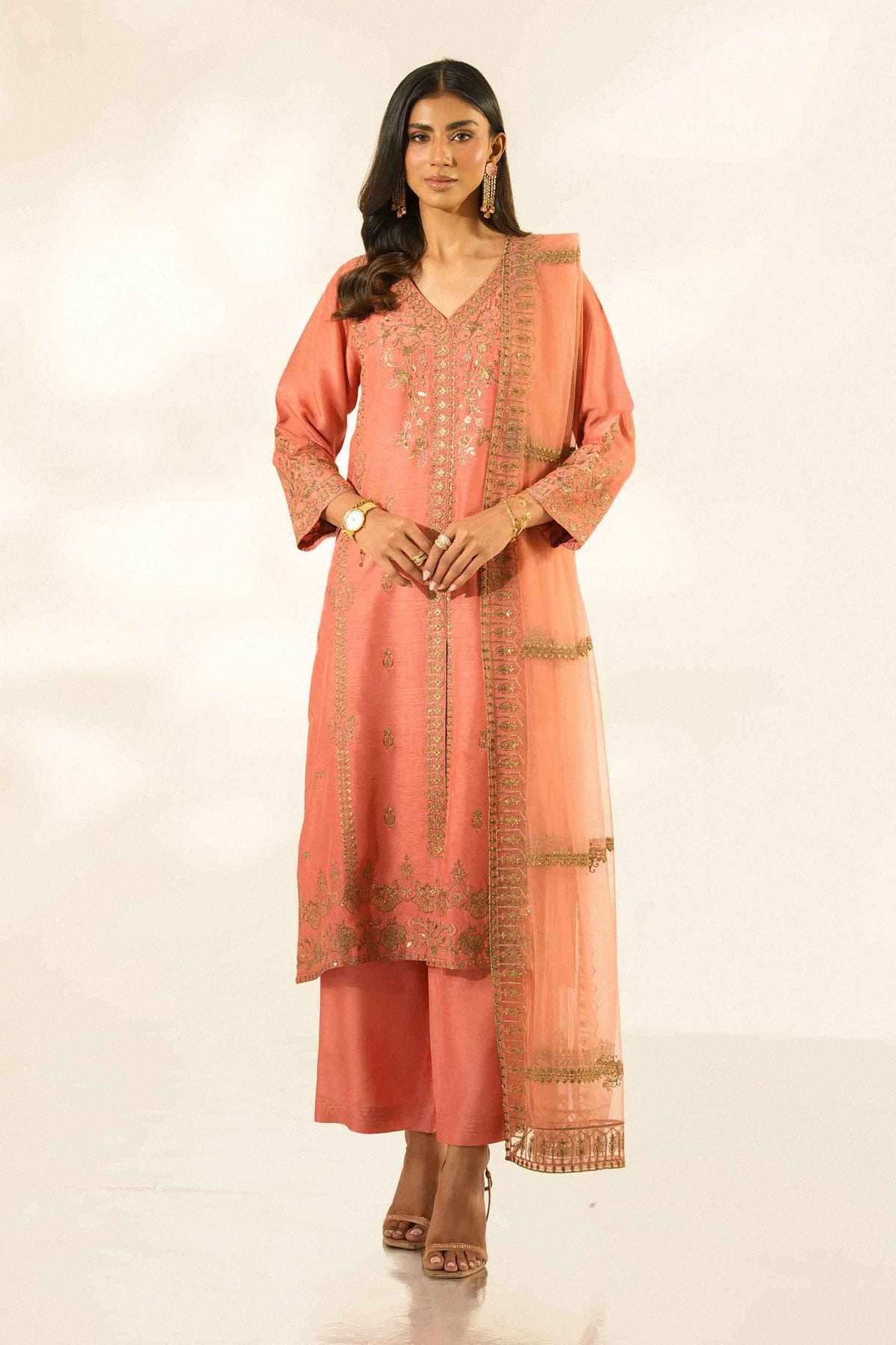 3 PIECE - EMBROIDERED SUIT - ST3PE-LUXE26WV1-23