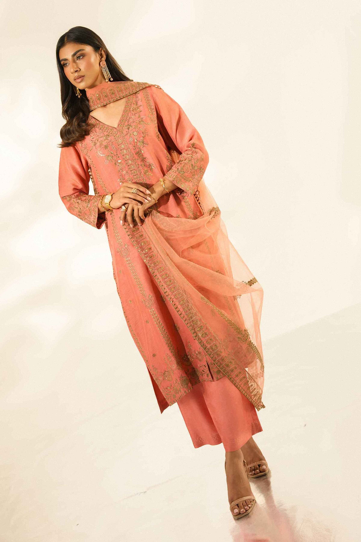 3 PIECE - EMBROIDERED SUIT - ST3PE-LUXE26WV1-23