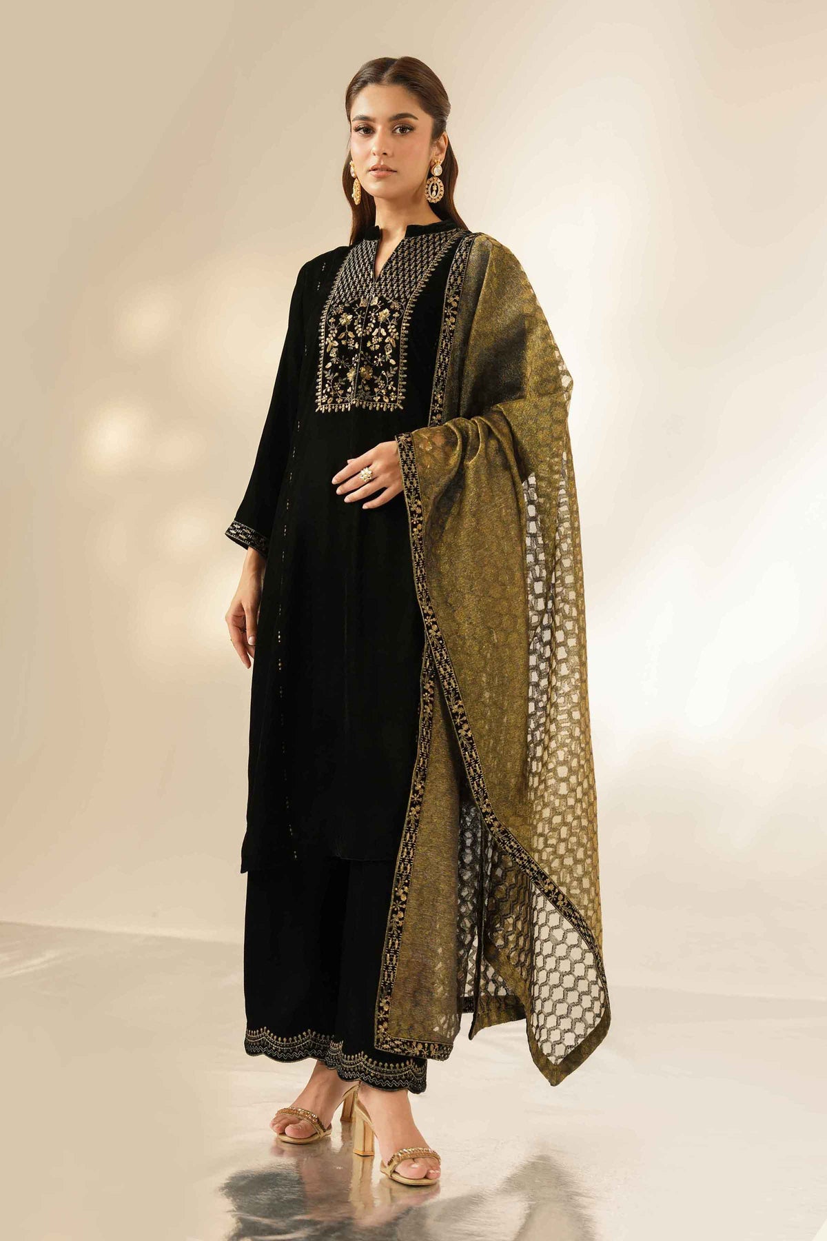 3 Piece - Embroidered Suit - ST3PE-LUXE26WV1-57
