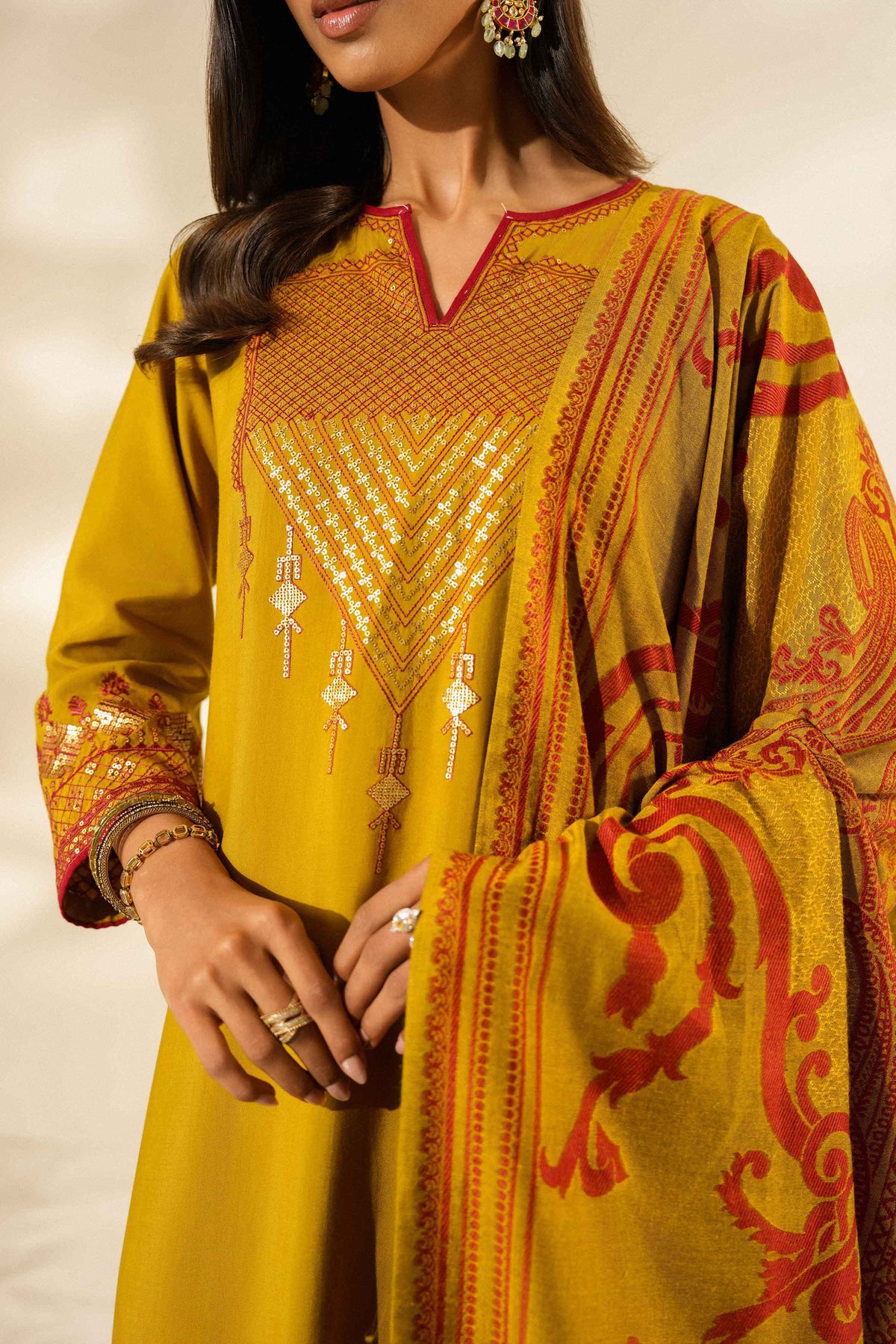 3 PIECE - EMBROIDERED SUIT - ST3PE-LUXE26WV3-48
