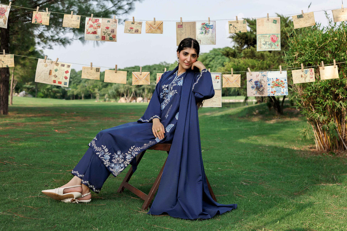 3 Piece - Embroidered Suit - ST3PE-PRET26WV1-23