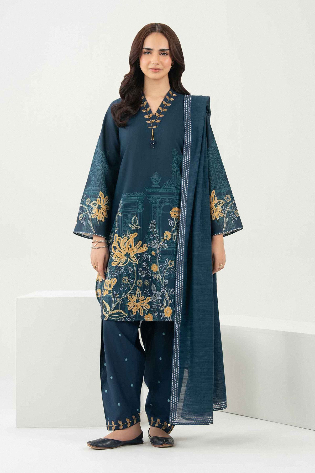 3 Piece - Printed Embroidered Suit - ST3PE-PRET26WV1-4-for Women - Pret Collection | Nishat UAE | Shop Online