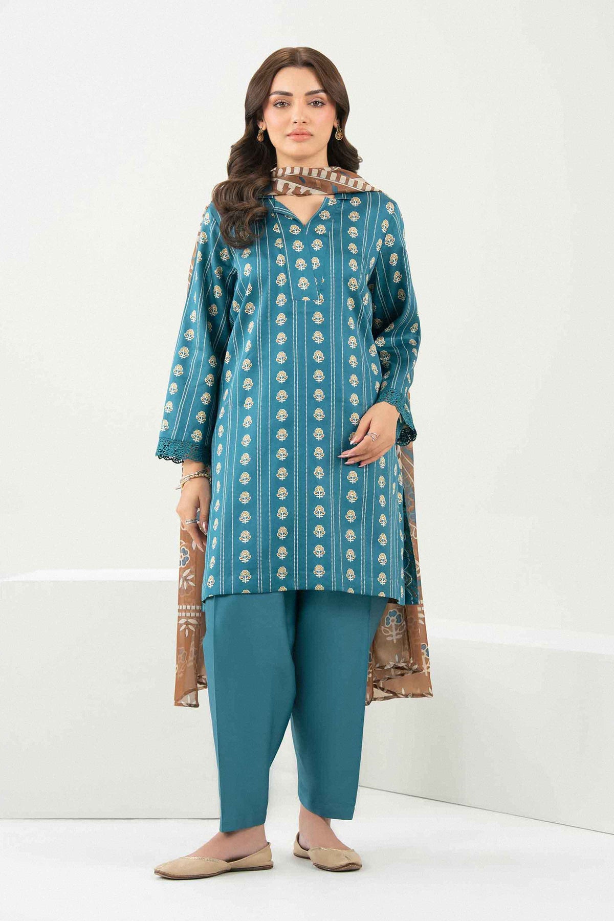 3 Piece - Printed Embroidered Suit - ST3PE-PRET26WV2-24-for Women - Pret Collection | Nishat UAE | Shop Online