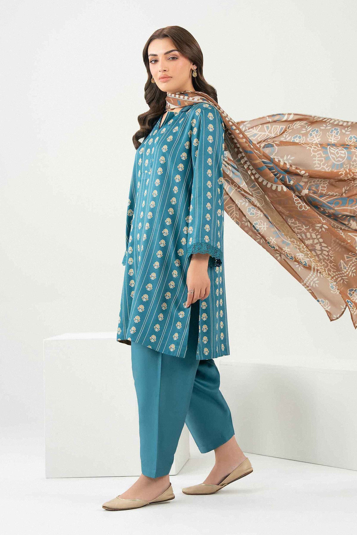 3 Piece - Printed Embroidered Suit - ST3PE-PRET26WV2-24-for Women - Pret Collection | Nishat UAE | Shop Online