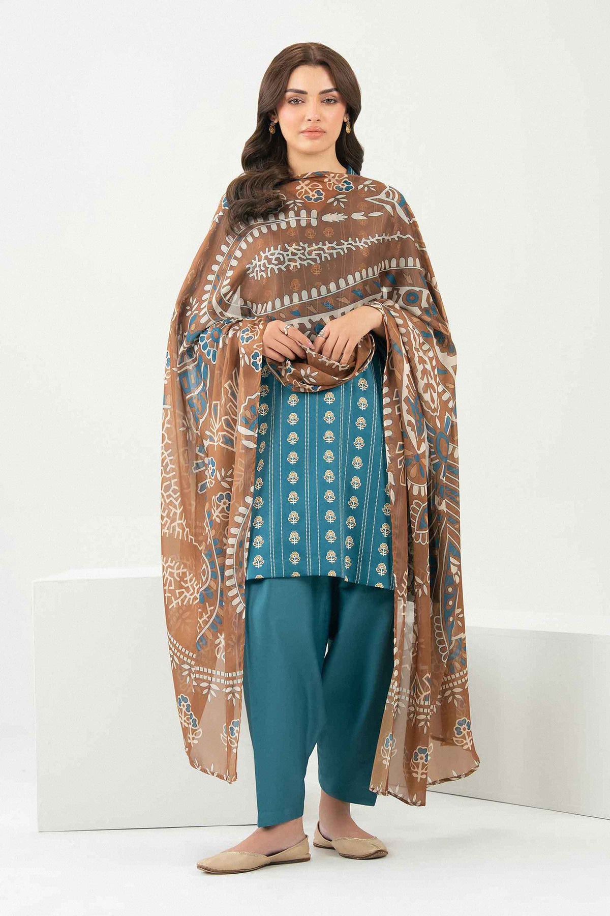 3 Piece - Printed Embroidered Suit - ST3PE-PRET26WV2-24-for Women - Pret Collection | Nishat UAE | Shop Online