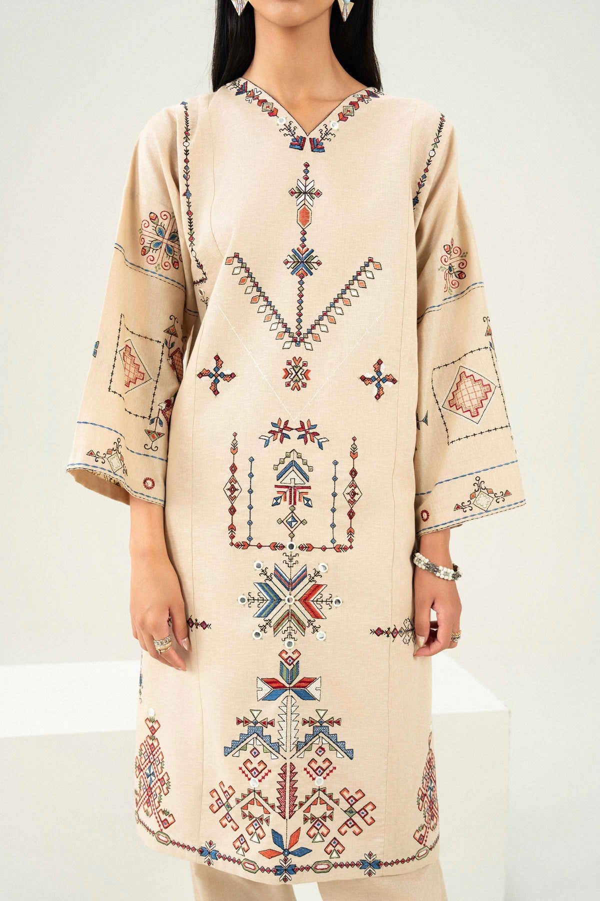3 Piece - Embroidered Suit - ST3PE-PRET26WV2-29