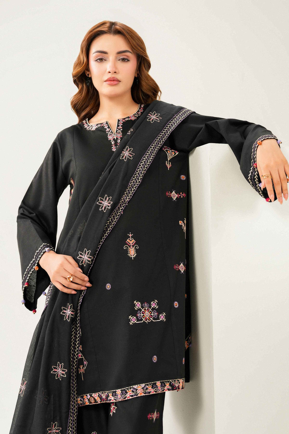 3 Piece - Embroidered Suit - ST3PE-PRET26WV2-32