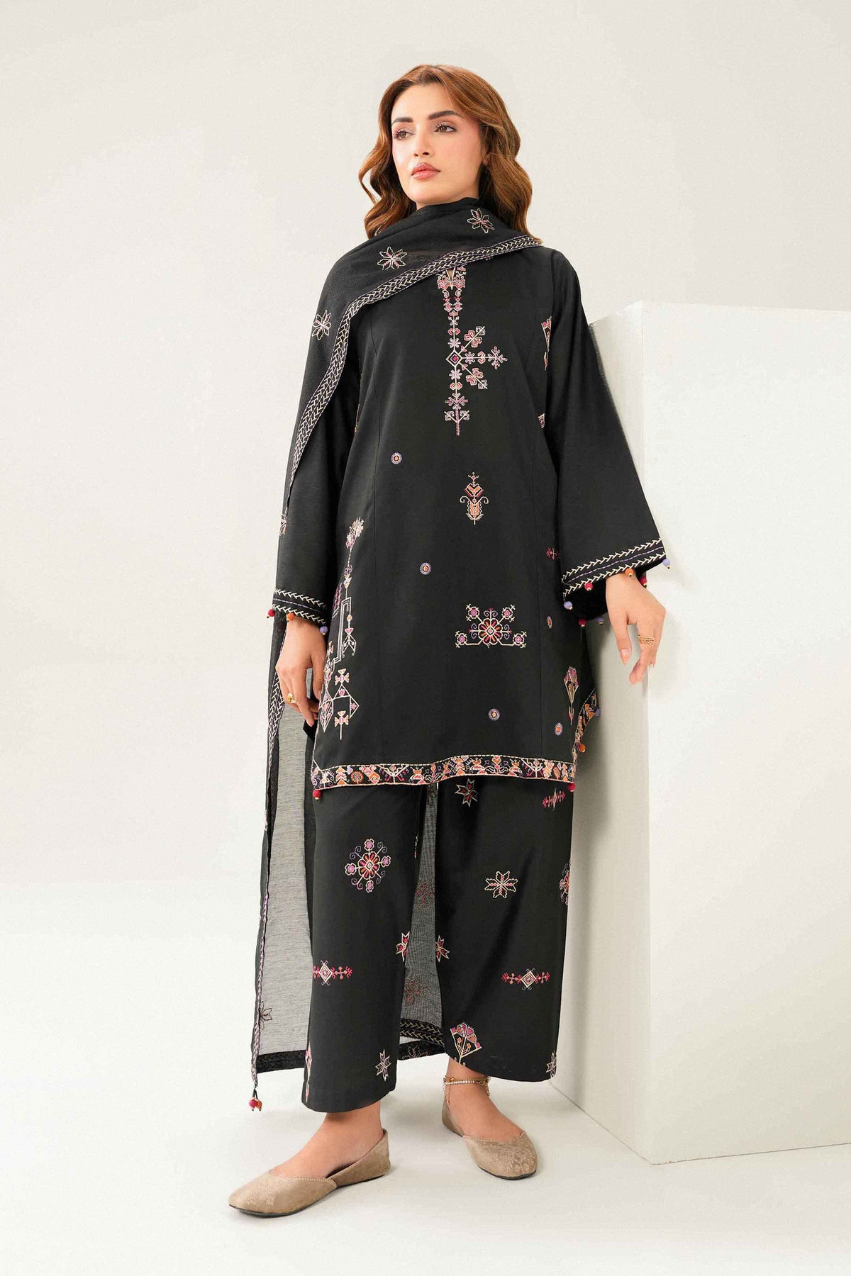 3 Piece - Embroidered Suit - ST3PE-PRET26WV2-32