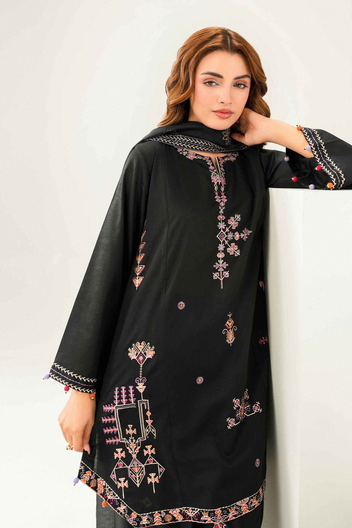 3 Piece - Embroidered Suit - ST3PE-PRET26WV2-32