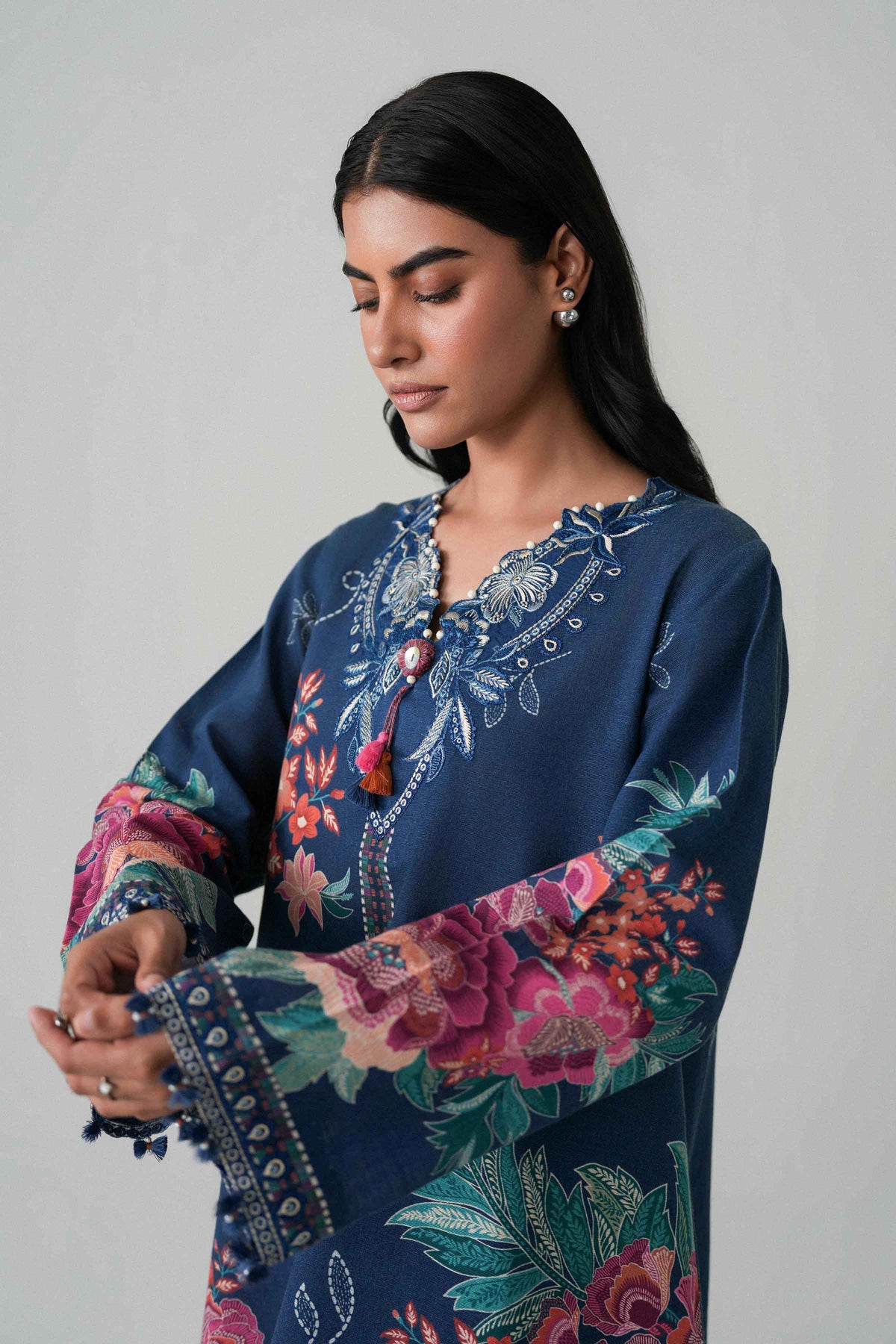 2 Piece - Digital Printed Embroidered Suit - U2STE-NISHA26WV1-39
