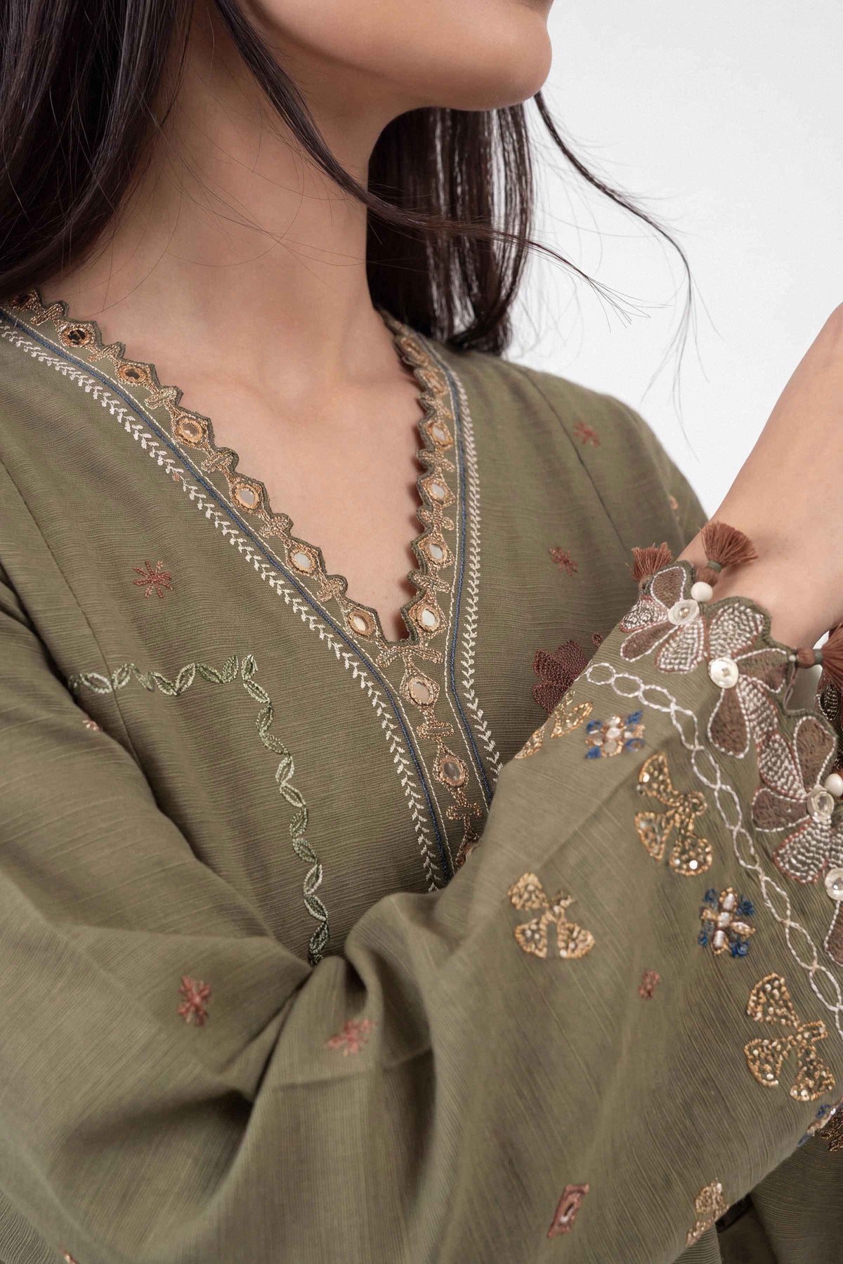 2 Piece - Embroidered Suit - U2STE-NISHA26WV1-75