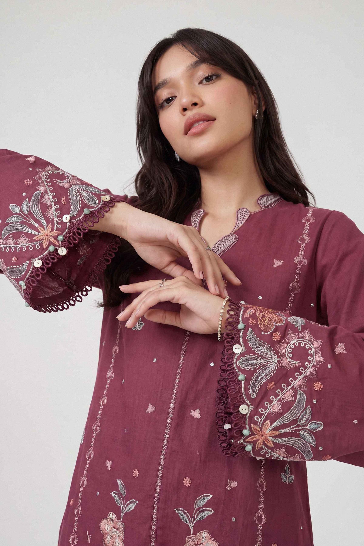 2 Piece - Embroidered Suit - U2STE-NISHA26WV1-89