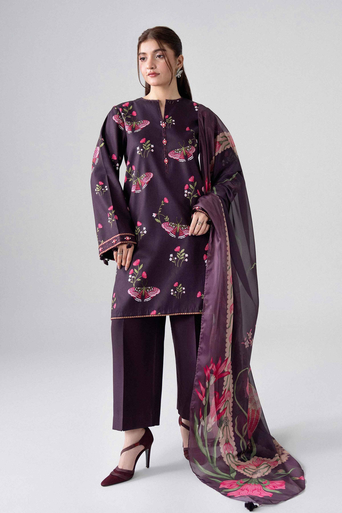 3 Piece - Digital Printed Suit - U3P-NISHA26WV1-1