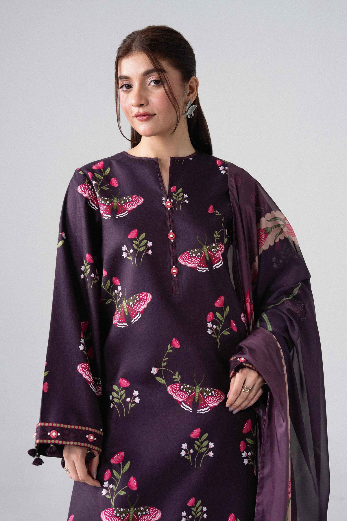 3 Piece - Digital Printed Suit - U3P-NISHA26WV1-1