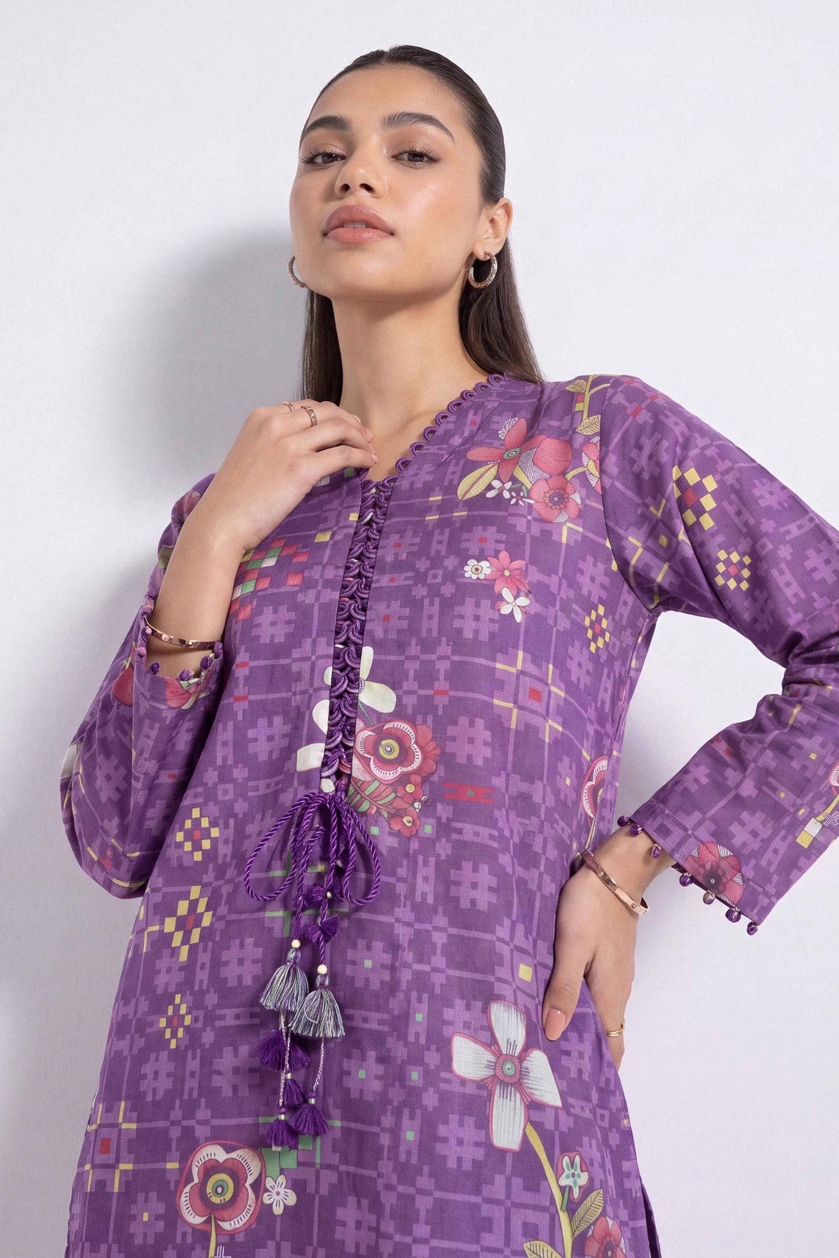 3 Piece - Digital Printed Suit - U3P-NISHA26WV1-12