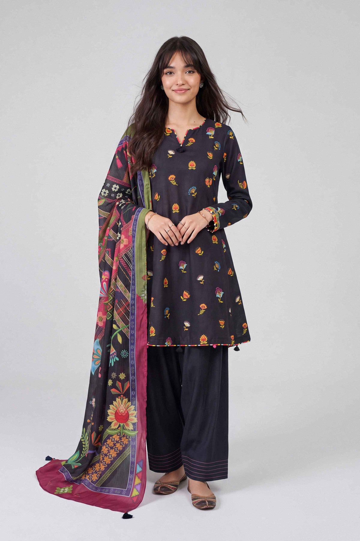 3 Piece - Digital Printed Suit - U3P-NISHA26WV1-14 for, - Unstitched Collection | Nishat | Shop Online